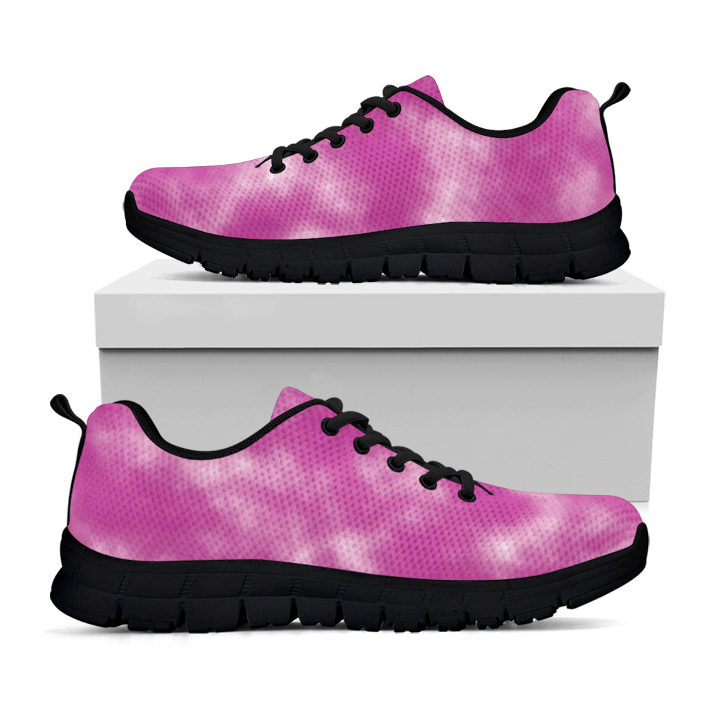 Pink Tie Dye Print Black Sneakers