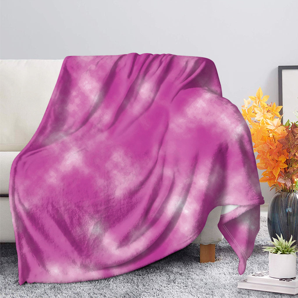 Pink Tie Dye Print Blanket