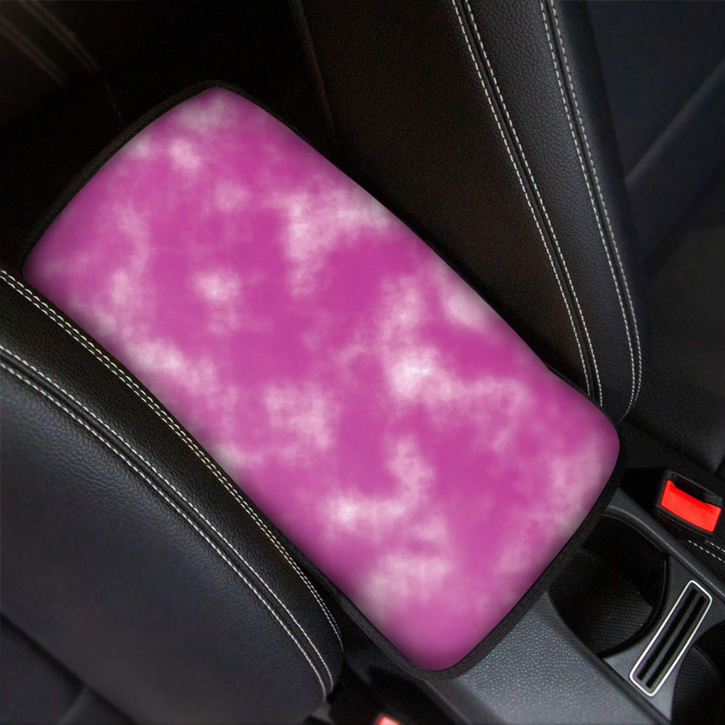 Pink Tie Dye Print Car Center Console Cover