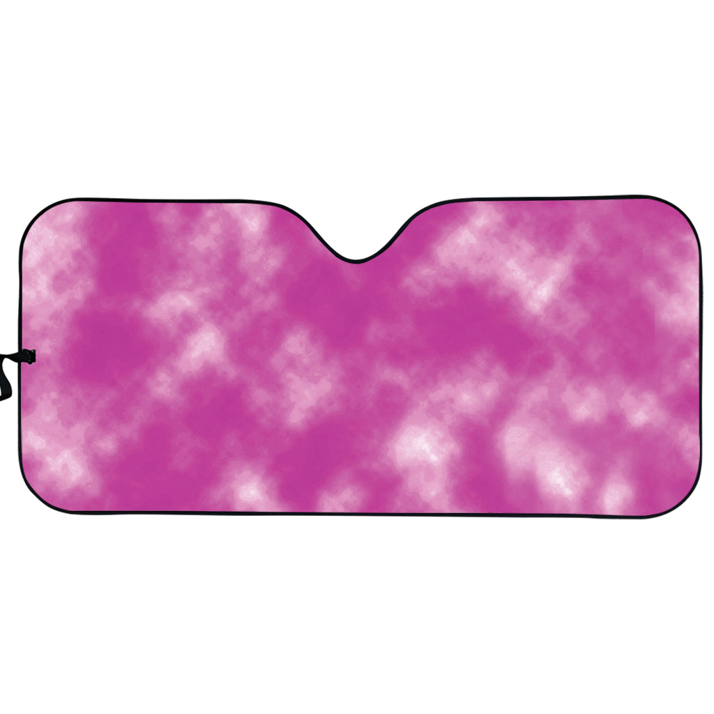 Pink Tie Dye Print Car Sun Shade