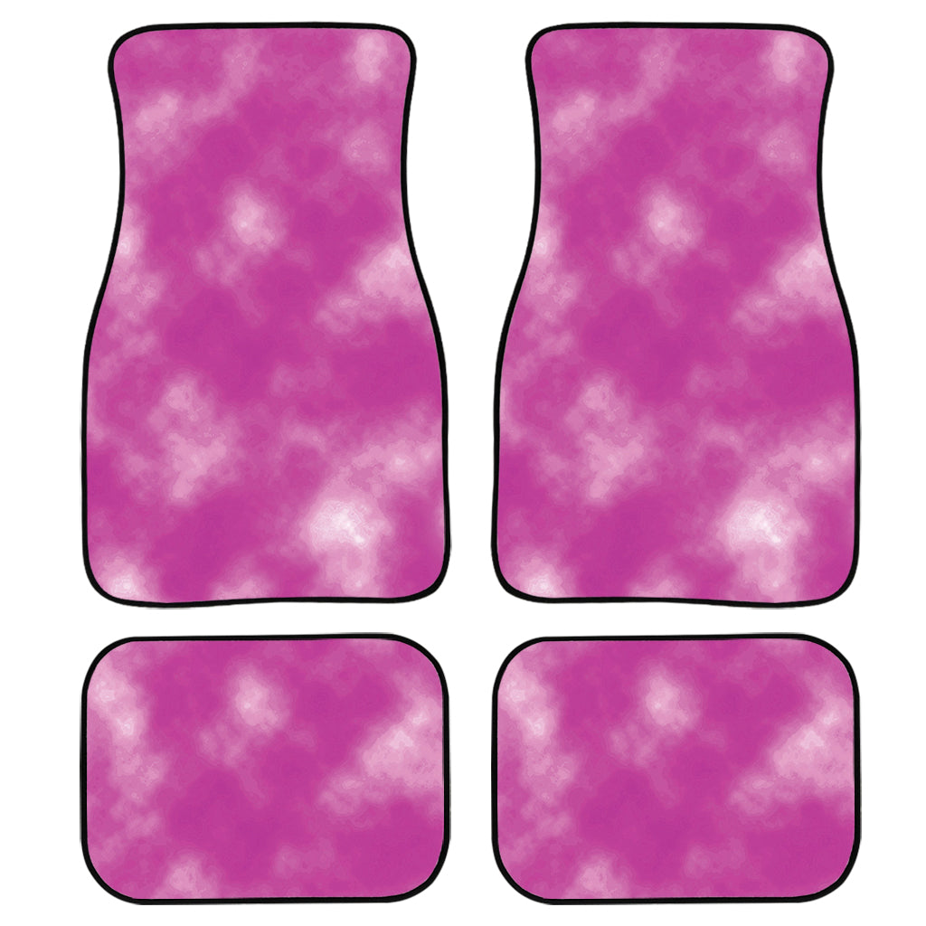 Pink Tie Dye Print Front and Back Car Floor Mats