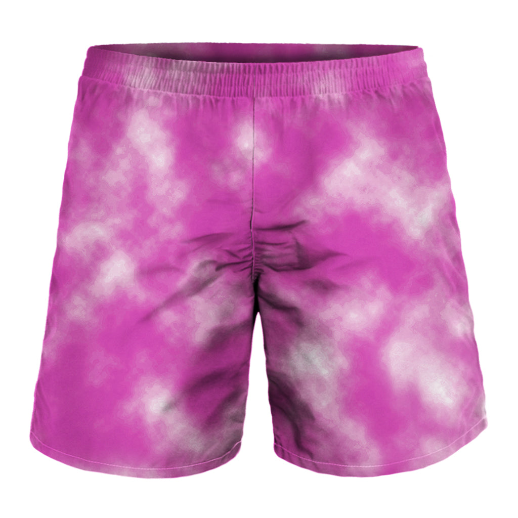 Pink Tie Dye Print Men's Shorts