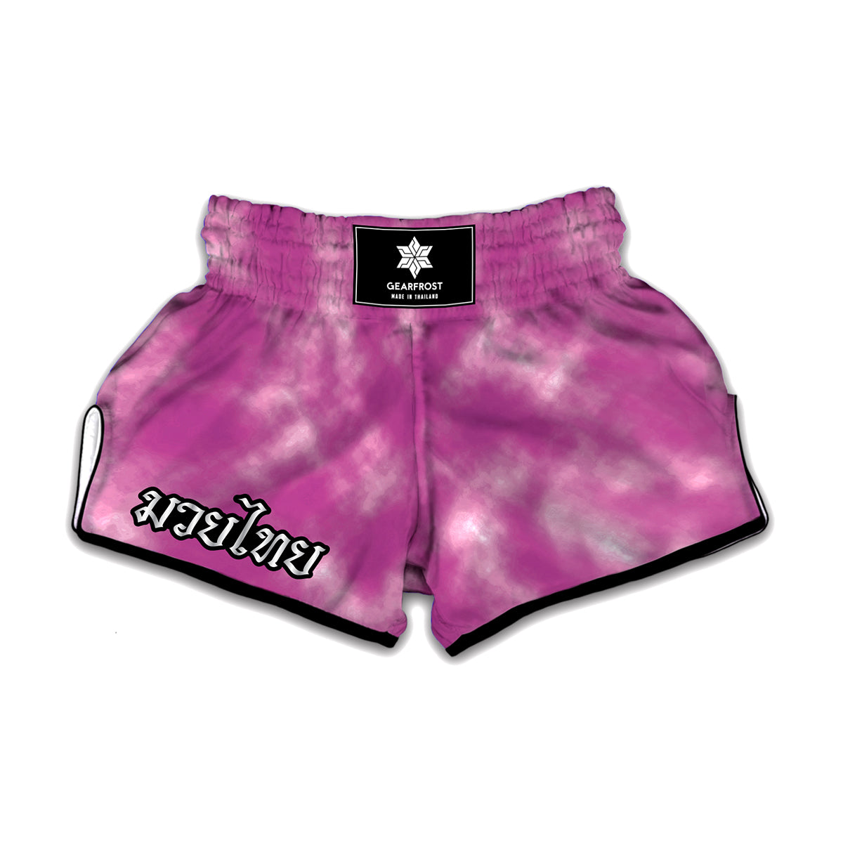 Pink Tie Dye Print Muay Thai Boxing Shorts