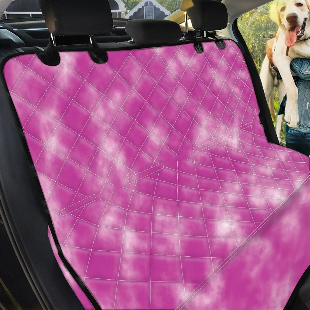 Pink Tie Dye Print Pet Car Back Seat Cover