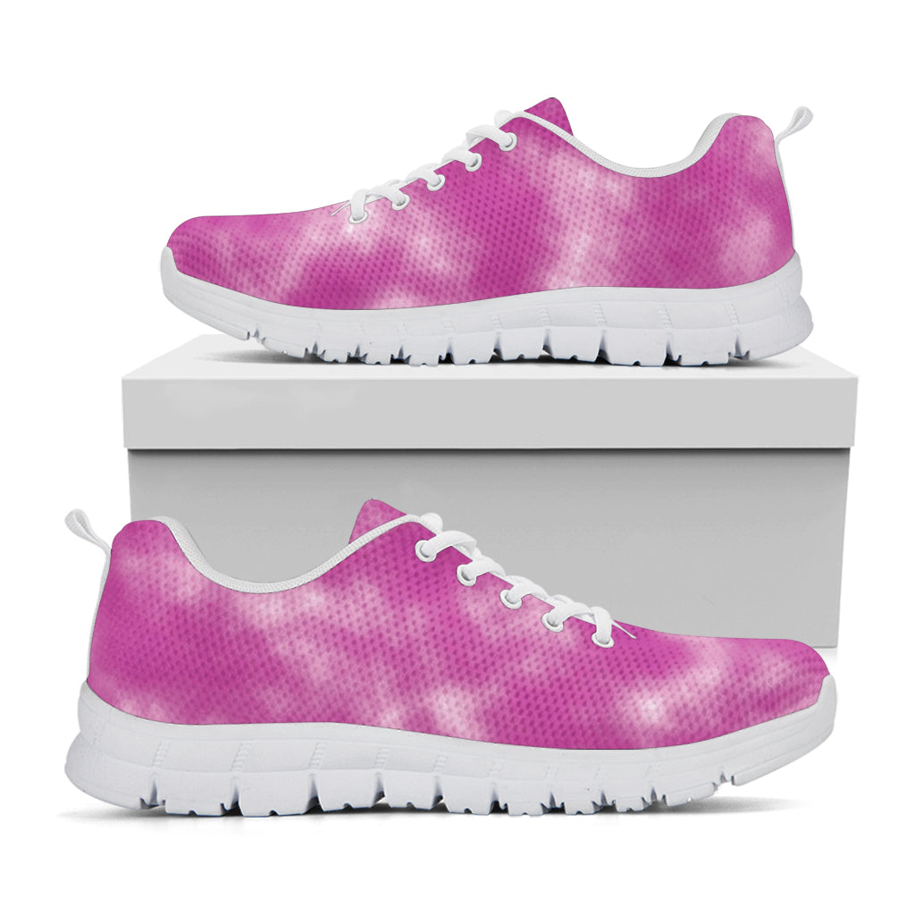 Pink Tie Dye Print White Sneakers