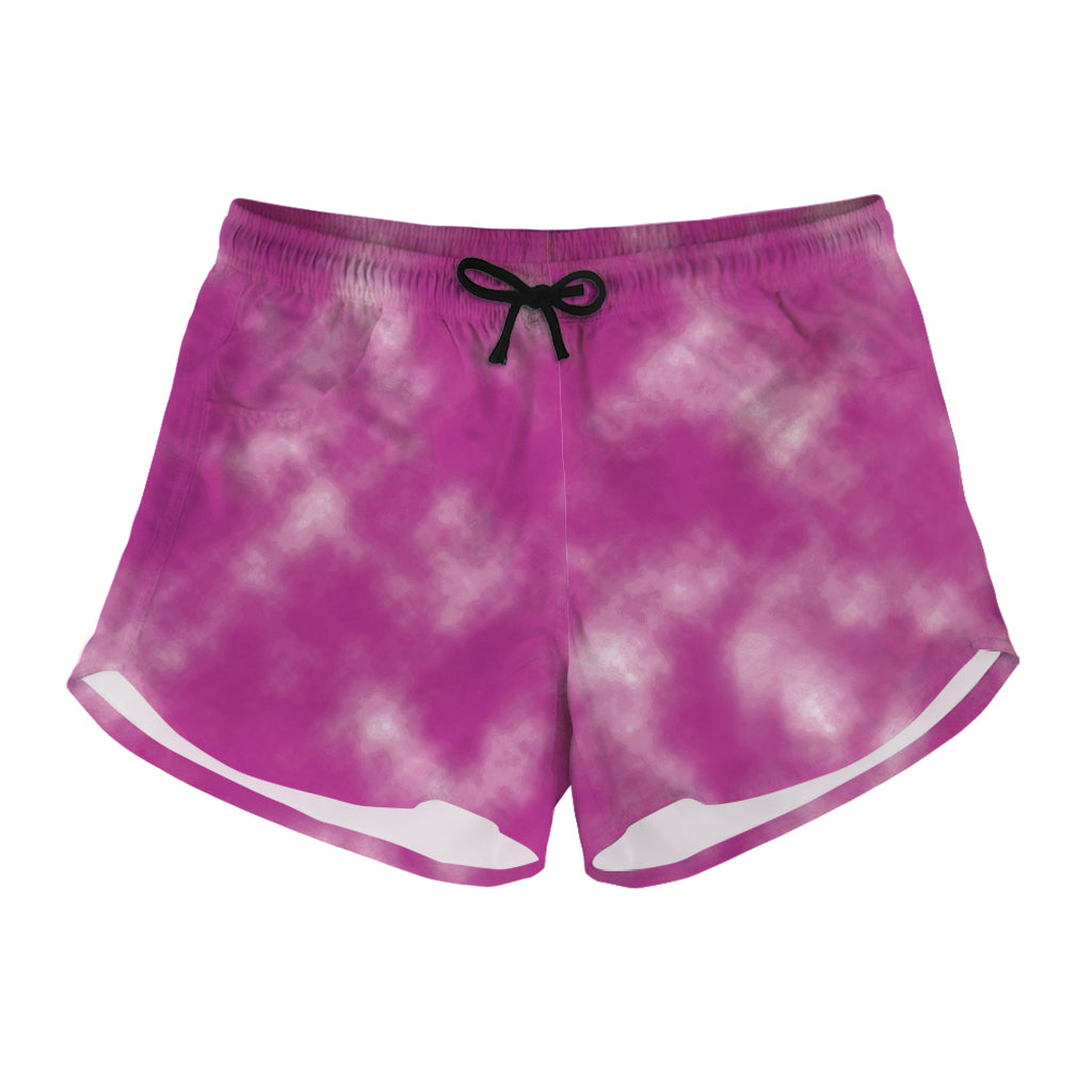 Pink Tie Dye Print Women's Shorts