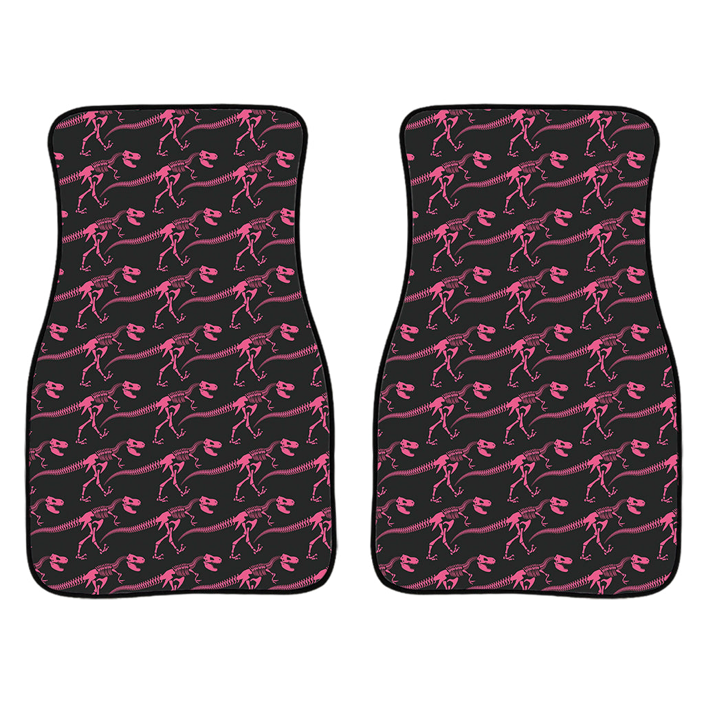 Pink Tyrannosaurus Fossil Pattern Print Front Car Floor Mats