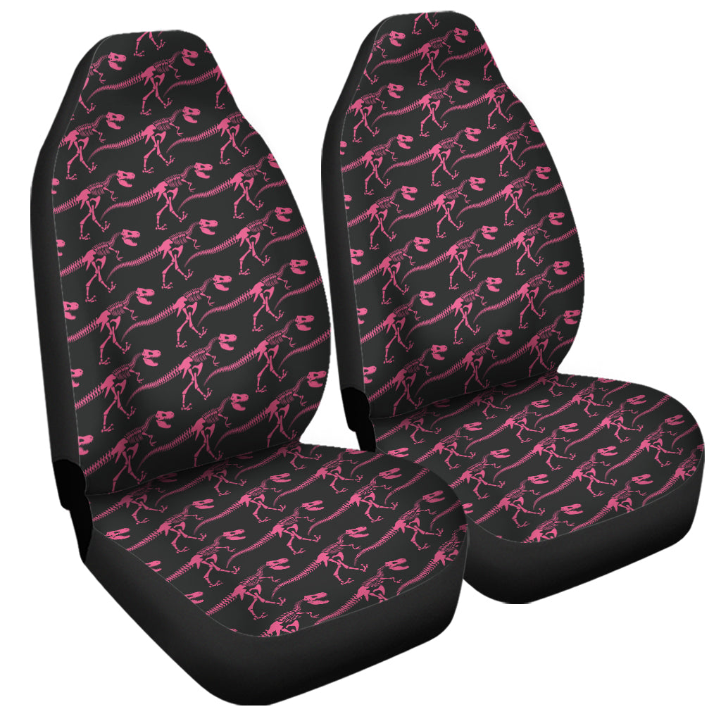 Pink Tyrannosaurus Fossil Pattern Print Universal Fit Car Seat Covers