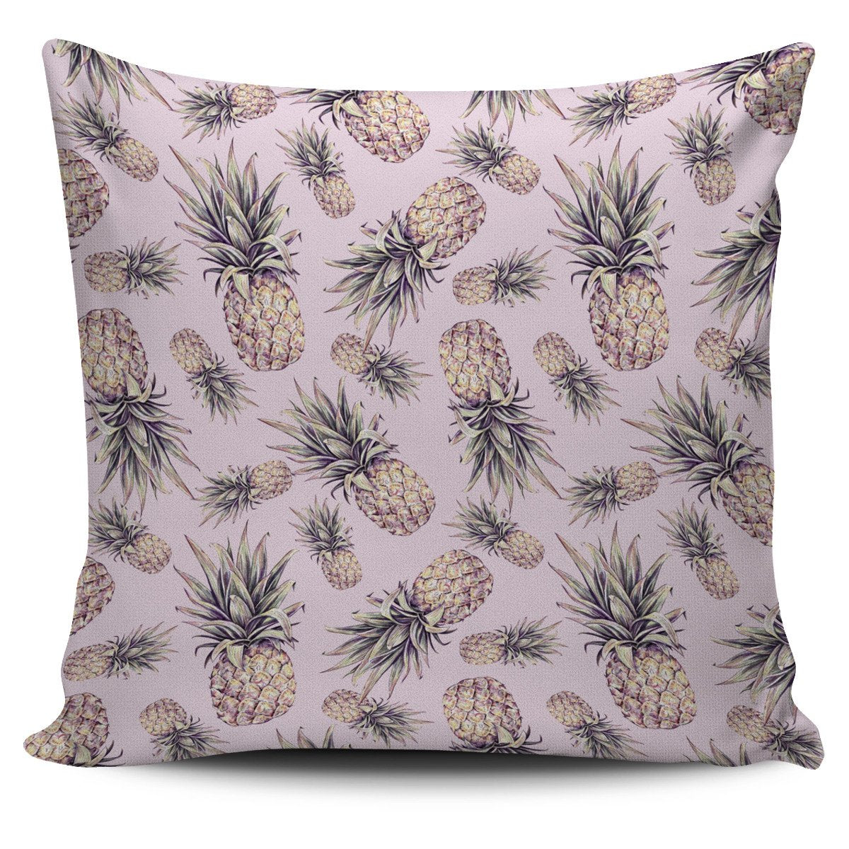 Pink Vintage Pineapple Pattern Print Pillow Cover