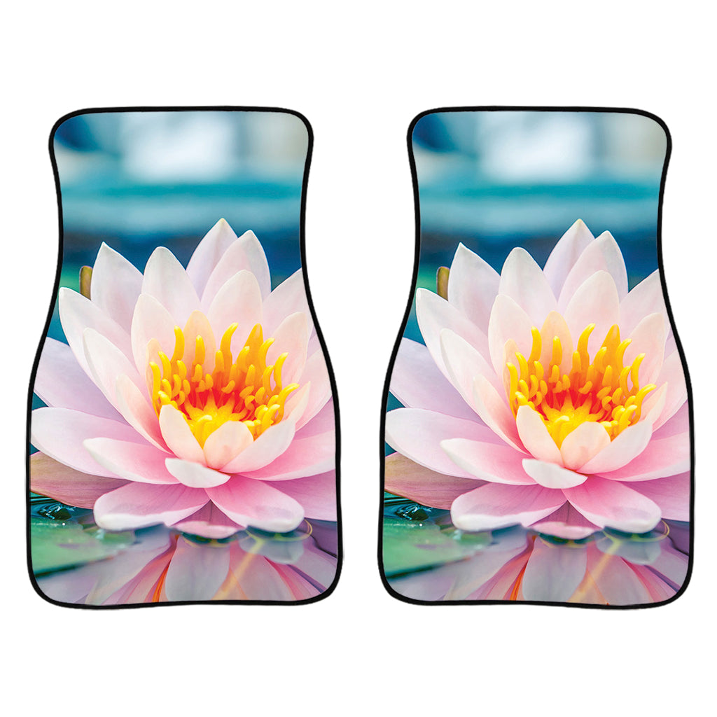 Pink Water Lily Print Front Car Floor Mats