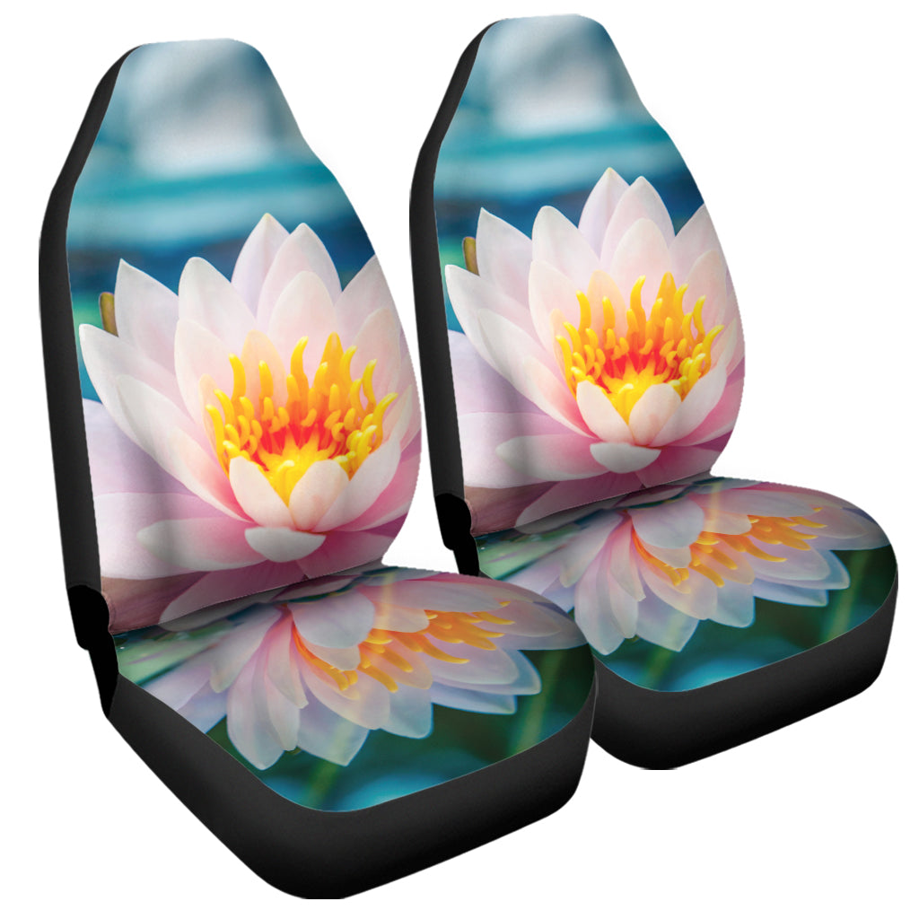 Pink Water Lily Print Universal Fit Car Seat Covers