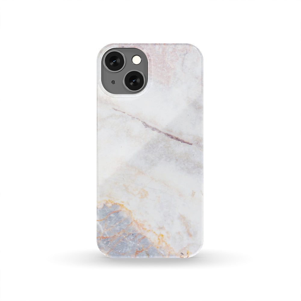 Pink White Grey Marble Print Phone Case