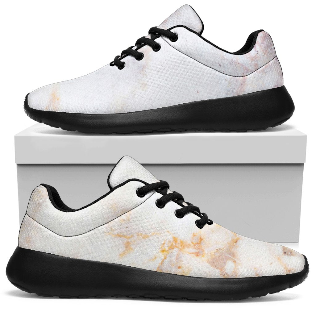 Pink White Grey Marble Print Sport Sneakers