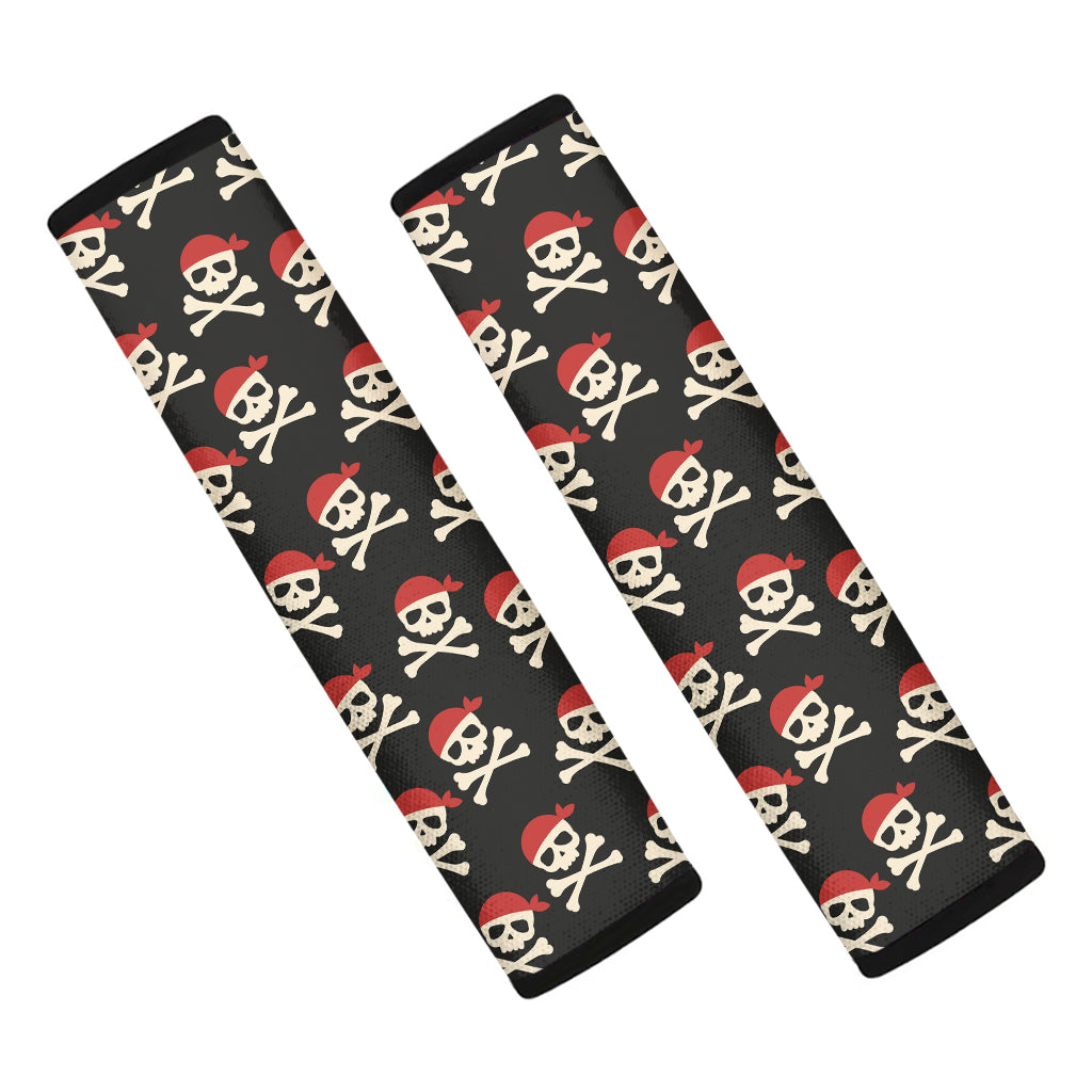 Pirate Skull Crossbones Pattern Print Car Seat Belt Covers