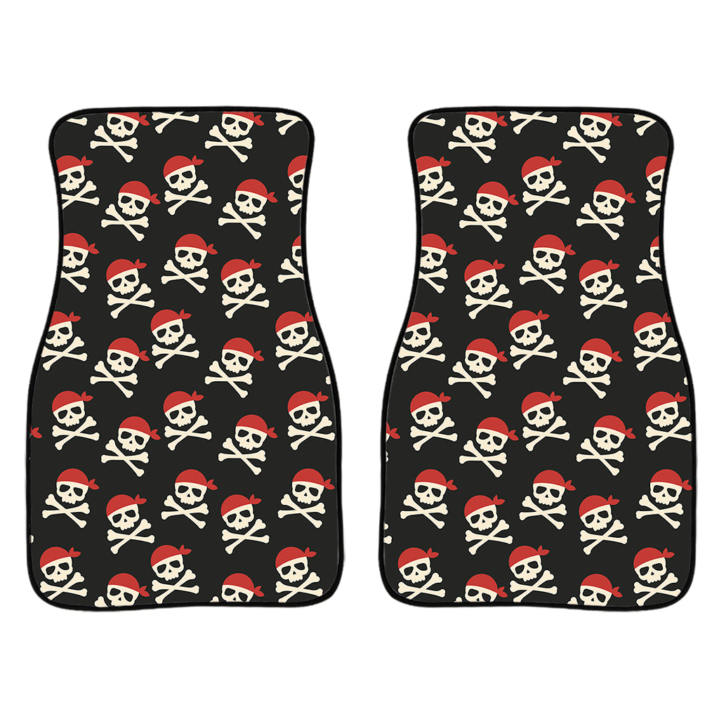 Pirate Skull Crossbones Pattern Print Front Car Floor Mats