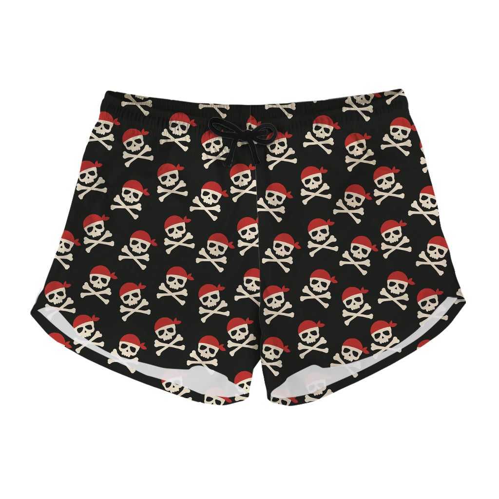 Pirate Skull Crossbones Pattern Print Women's Shorts