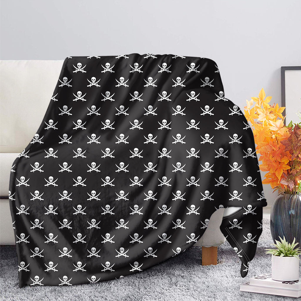 Pirate Skull Symbol Pattern Print Blanket