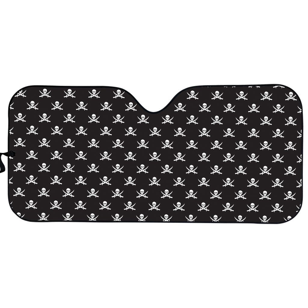 Pirate Skull Symbol Pattern Print Car Sun Shade