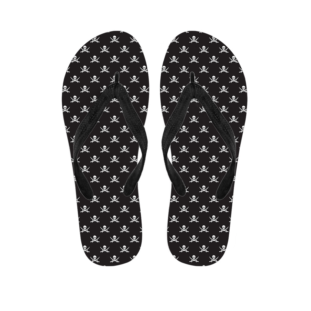 Pirate Skull Symbol Pattern Print Flip Flops