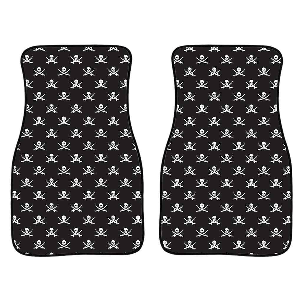 Pirate Skull Symbol Pattern Print Front Car Floor Mats