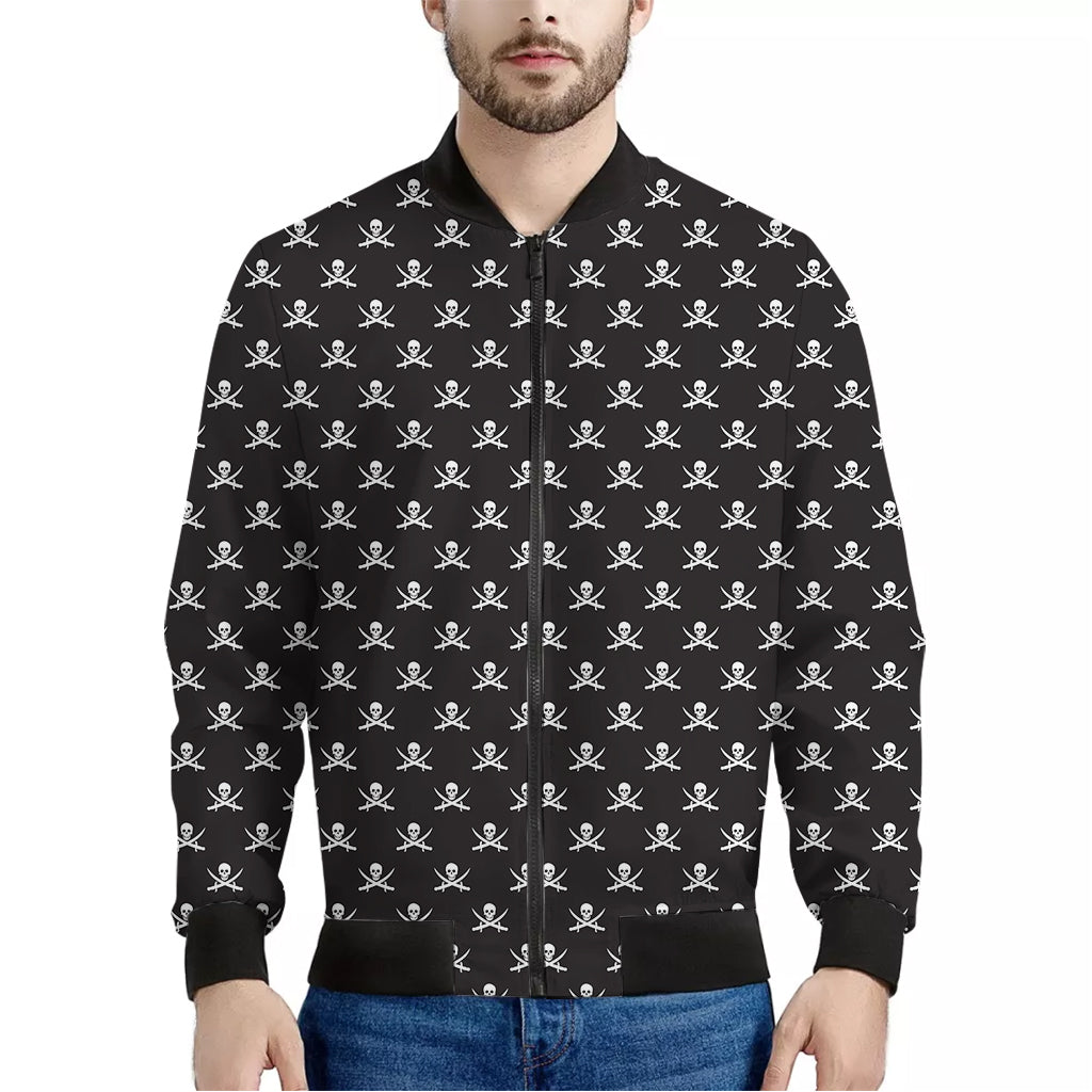 Pirate Skull Symbol Pattern Print Men's Bomber Jacket