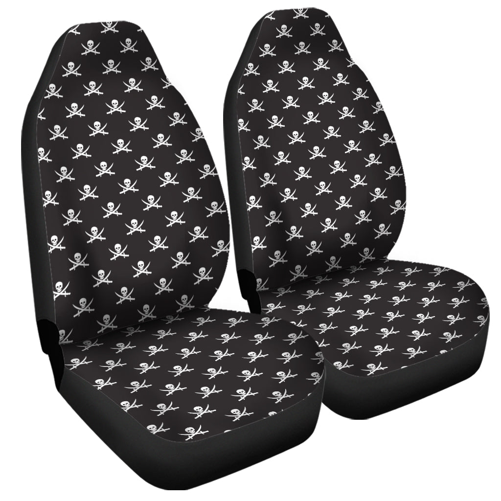 Pirate Skull Symbol Pattern Print Universal Fit Car Seat Covers