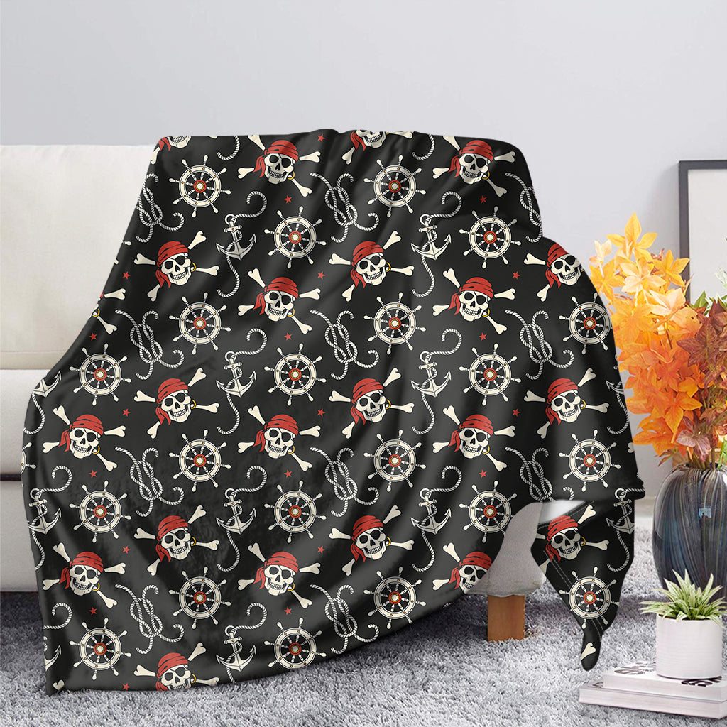 Pirate Theme Pattern Print Blanket