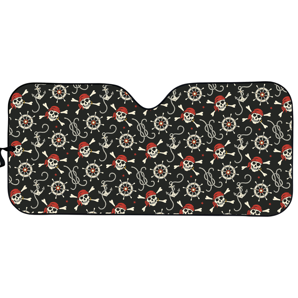 Pirate Theme Pattern Print Car Sun Shade