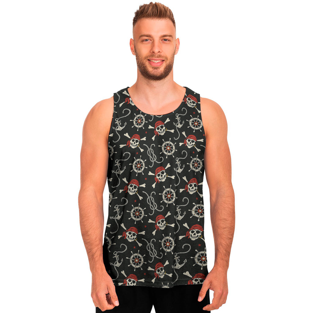 Pirate Theme Pattern Print Men's Tank Top