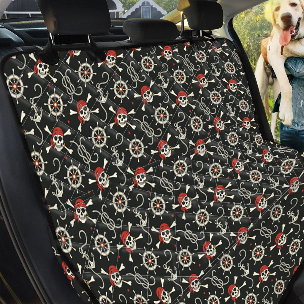 Pirate Theme Pattern Print Pet Car Back Seat Cover