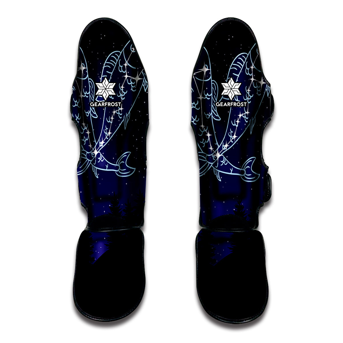 Pisces Constellation Print Muay Thai Shin Guards