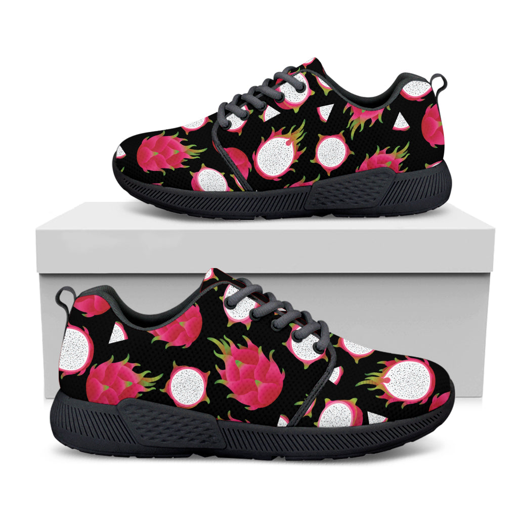 Pitaya Pattern Print Black Athletic Shoes