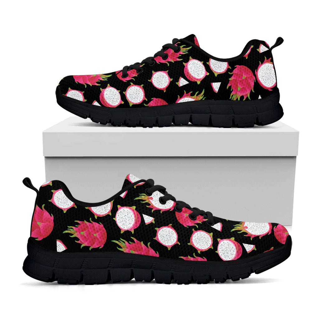 Pitaya Pattern Print Black Sneakers