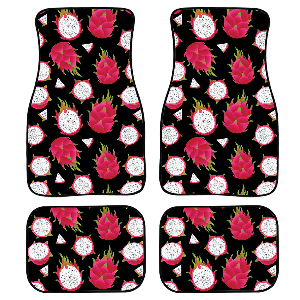 Pitaya Pattern Print Front and Back Car Floor Mats