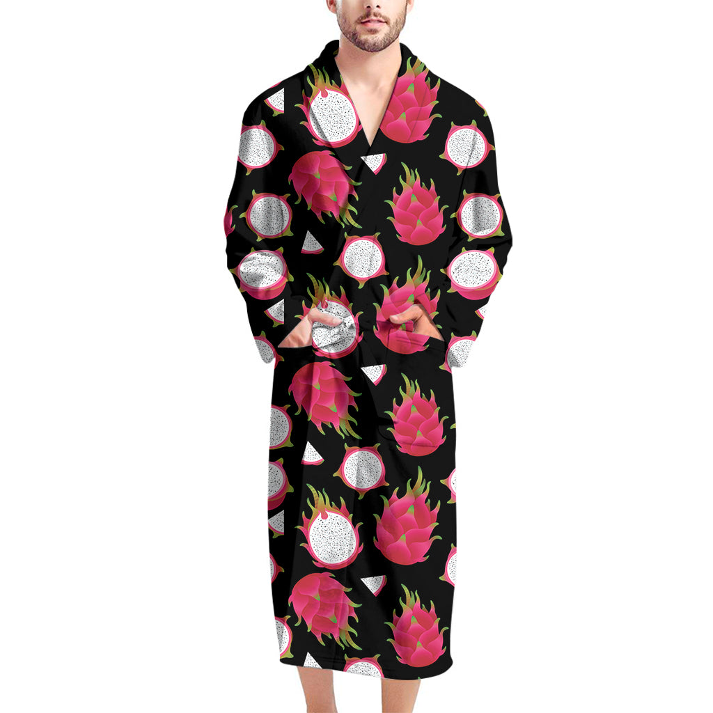 Pitaya Pattern Print Men's Bathrobe