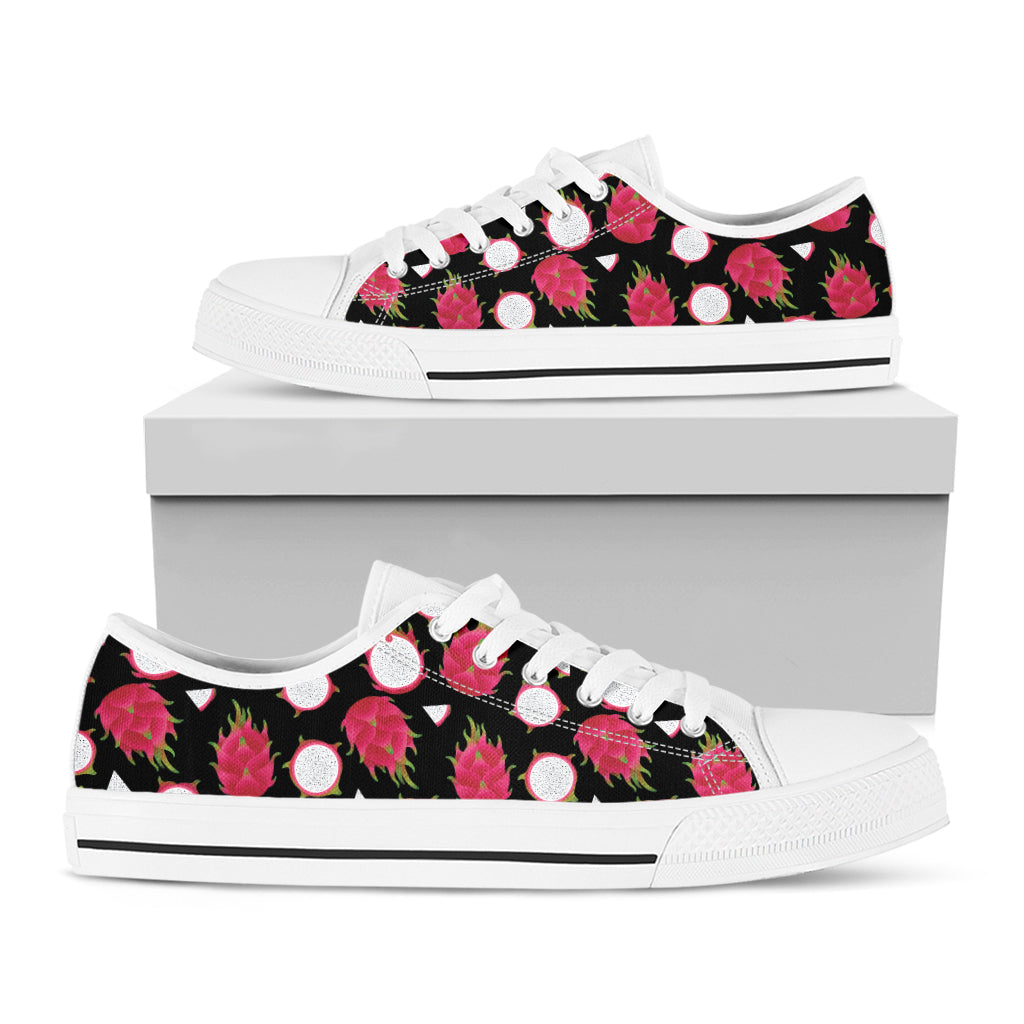 Pitaya Pattern Print White Low Top Shoes