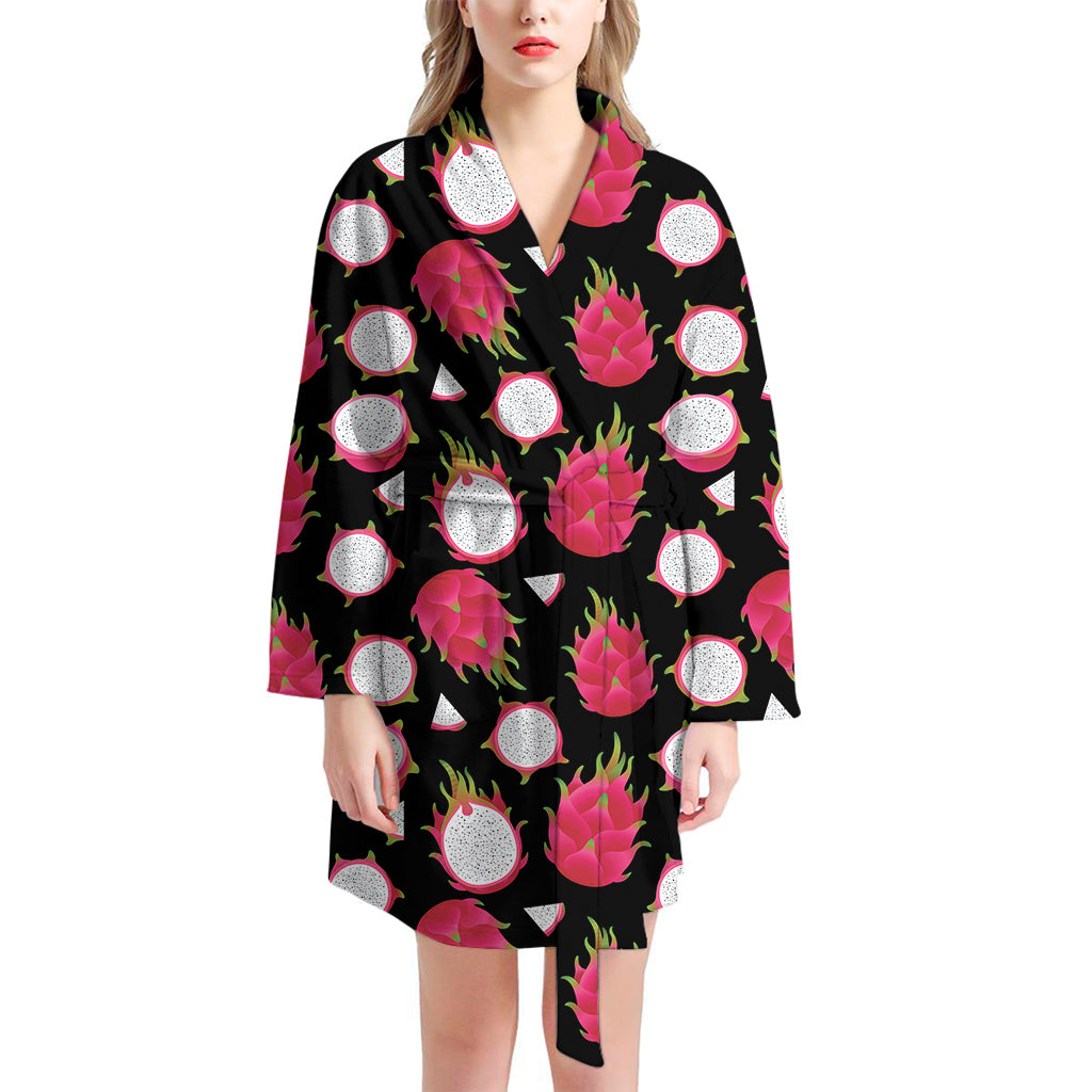 Pitaya Pattern Print Women's Bathrobe