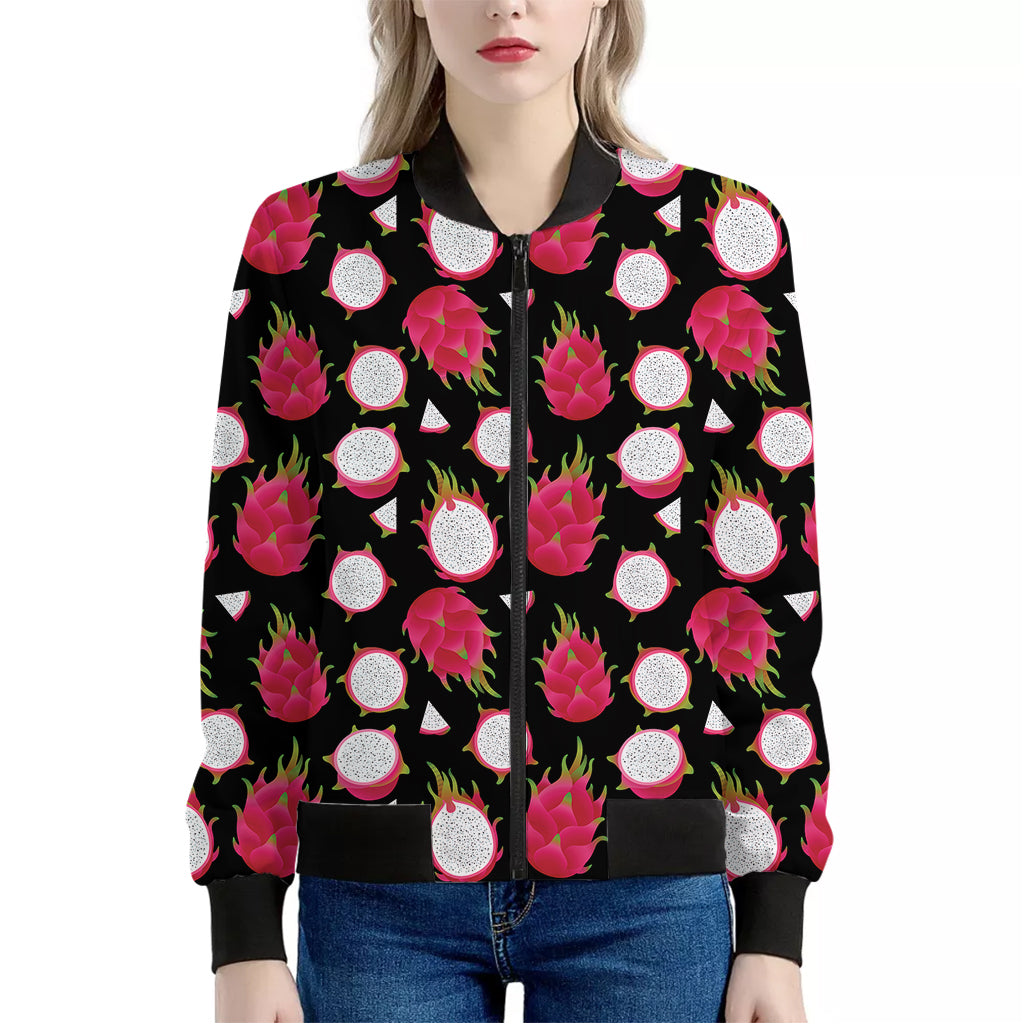 Pitaya Pattern Print Women's Bomber Jacket