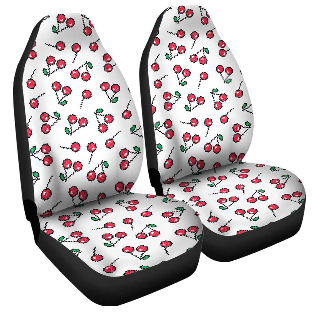 Pixel Cherry Pattern Print Universal Fit Car Seat Covers