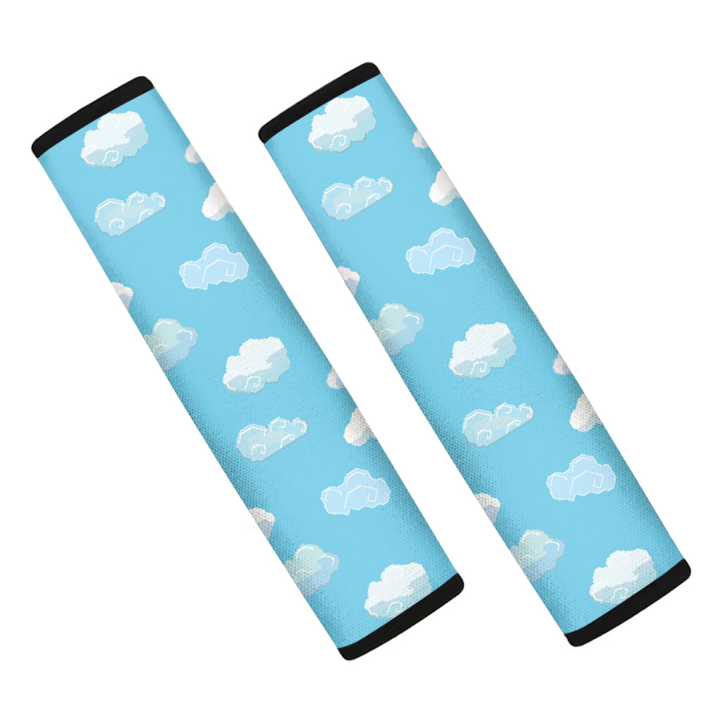 Pixel Cloud Pattern Print Car Seat Belt Covers