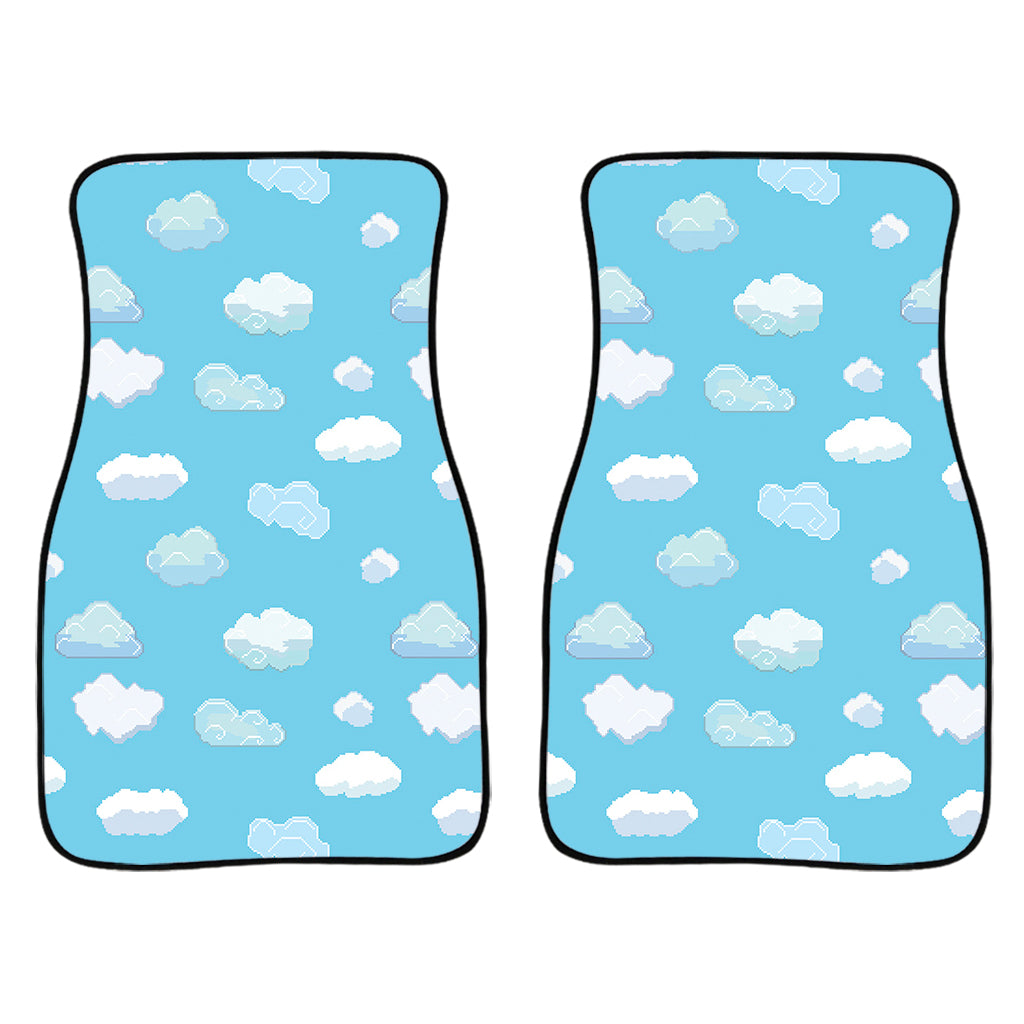 Pixel Cloud Pattern Print Front Car Floor Mats