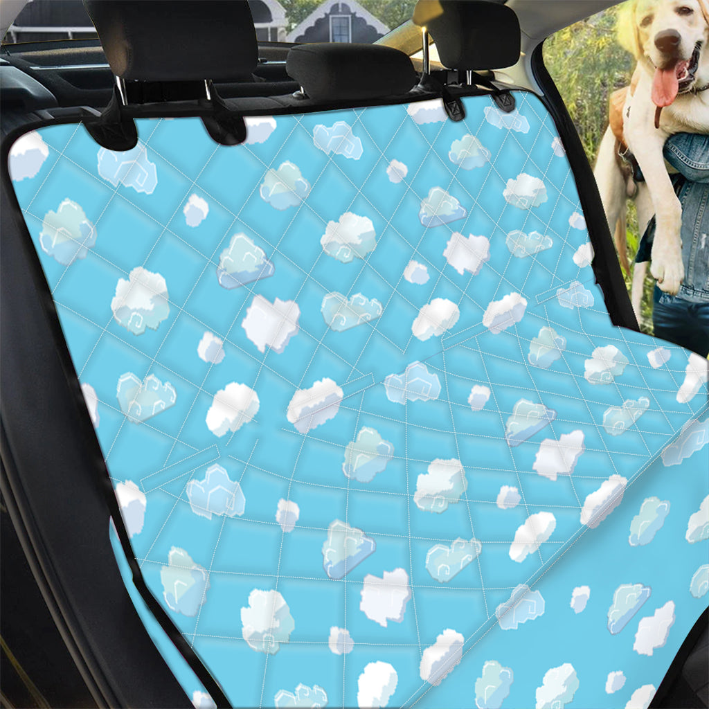 Pixel Cloud Pattern Print Pet Car Back Seat Cover