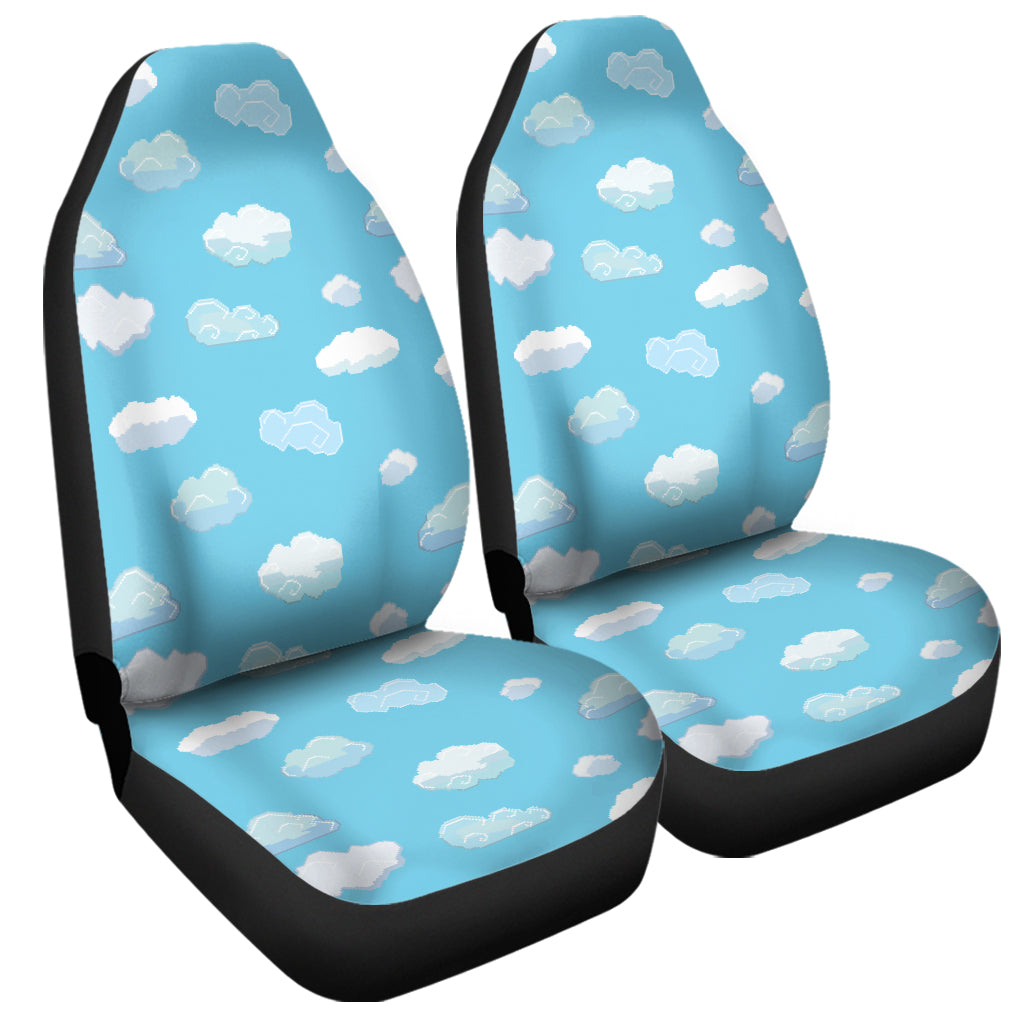 Pixel Cloud Pattern Print Universal Fit Car Seat Covers