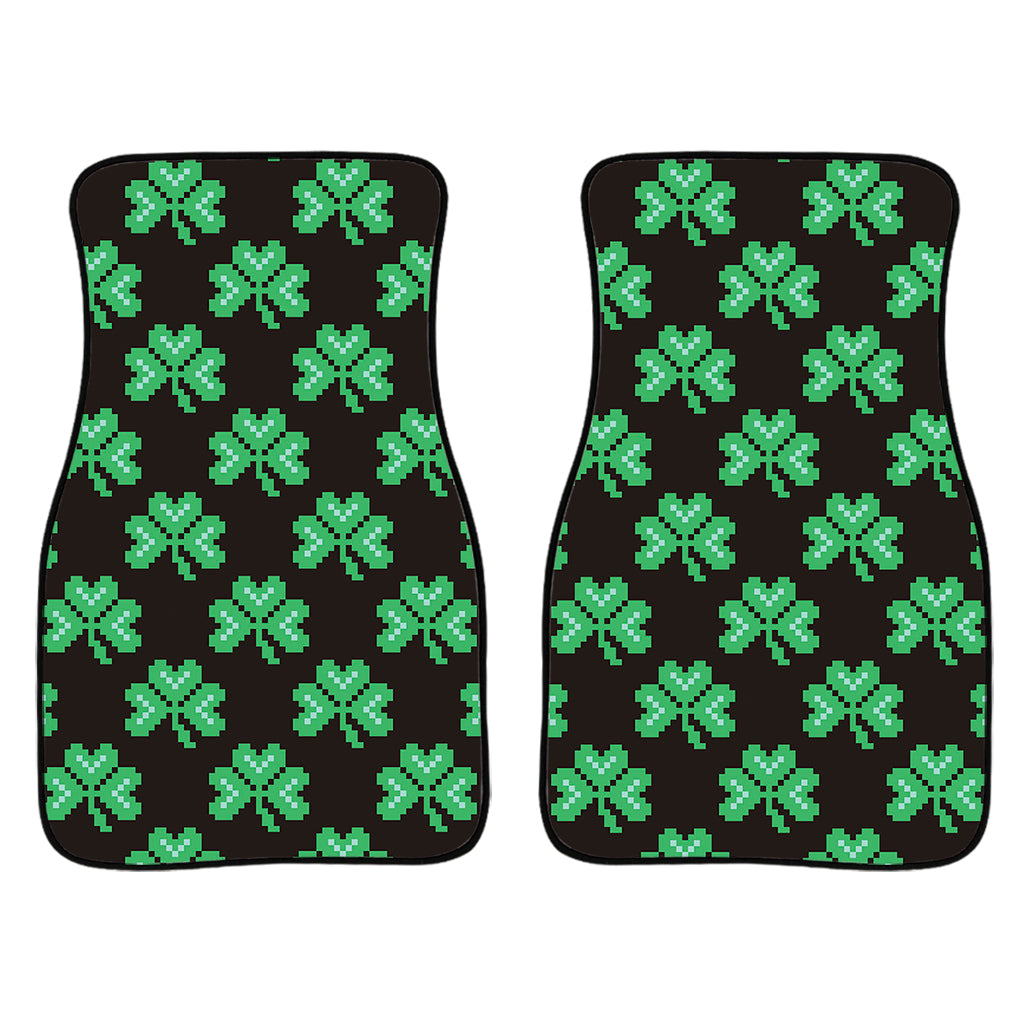 Pixel Clover St. Patrick's Day Print Front Car Floor Mats