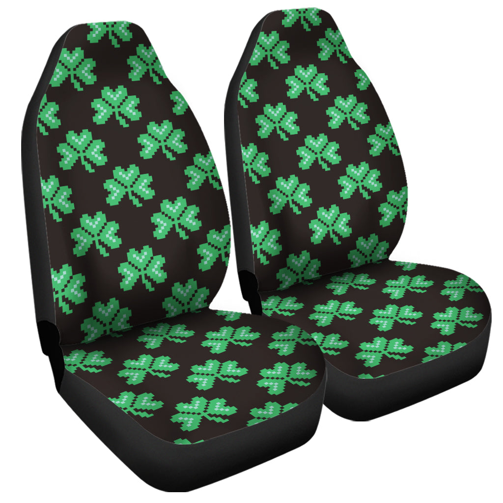 Pixel Clover St. Patrick's Day Print Universal Fit Car Seat Covers