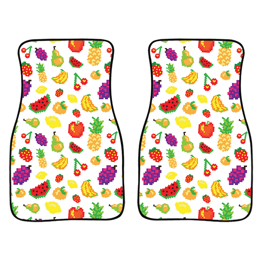 Pixel Fruits Pattern Print Front Car Floor Mats