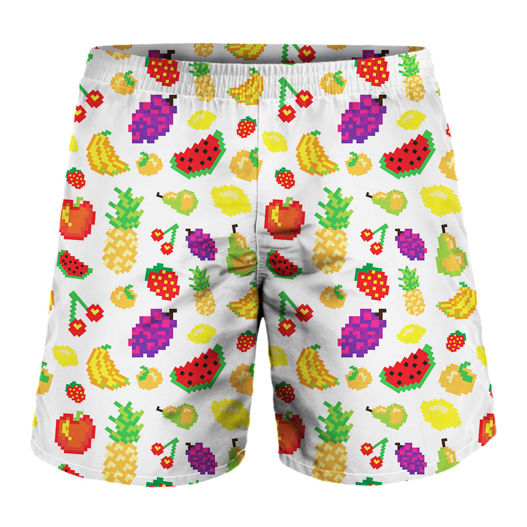 Pixel Fruits Pattern Print Men's Shorts