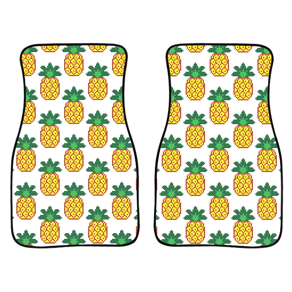 Pixel Pineapple Pattern Print Front Car Floor Mats