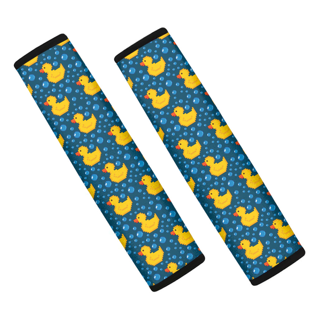 Pixel Rubber Duck Pattern Print Car Seat Belt Covers