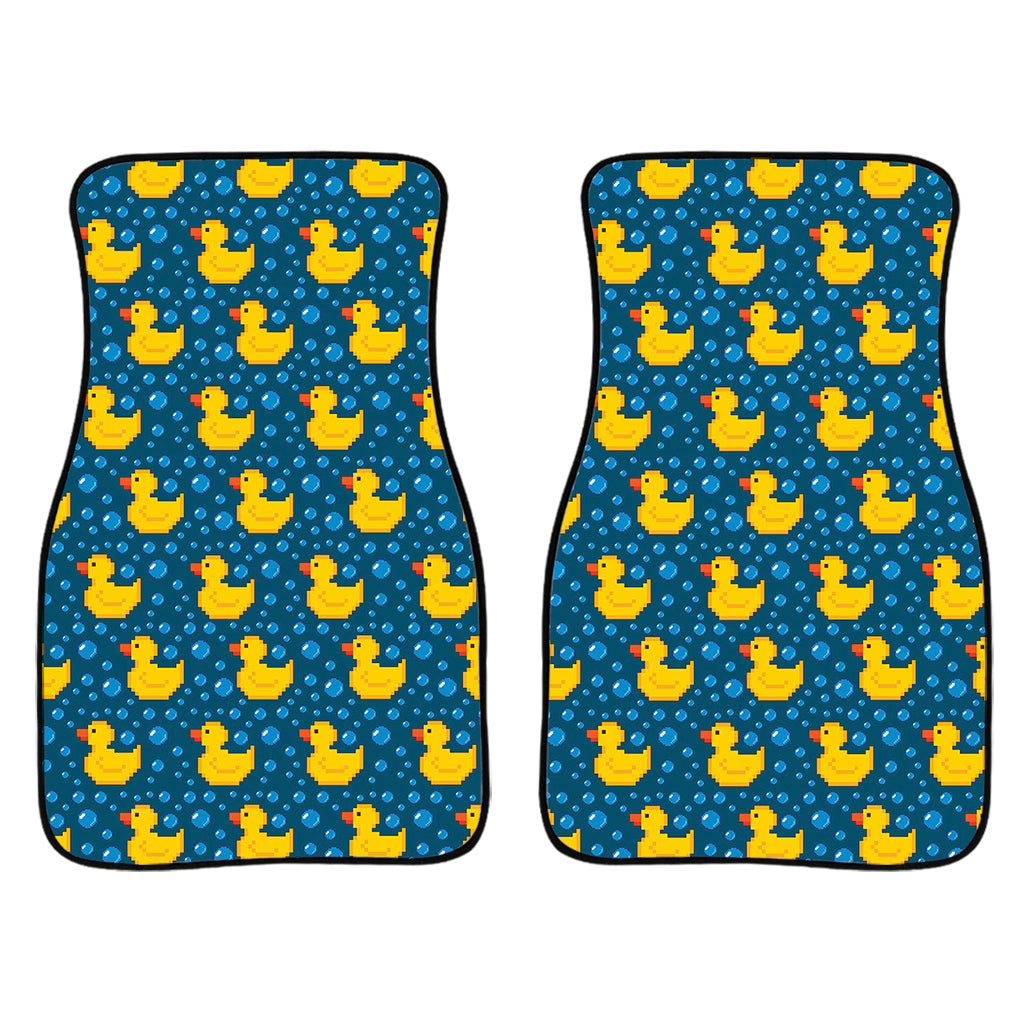 Pixel Rubber Duck Pattern Print Front Car Floor Mats